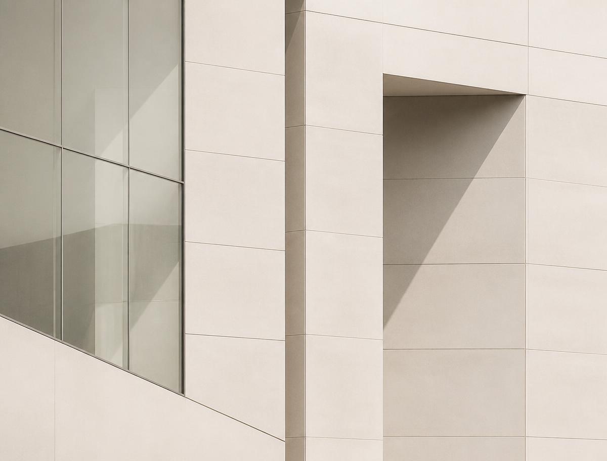Détail architectural d'un immeuble de bureaux